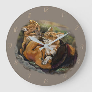 Reloj Redondo Grande Dhole Cuddle Couple