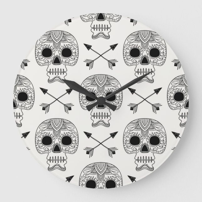 Reloj Redondo Grande Día de la Calavera en México (Anverso)