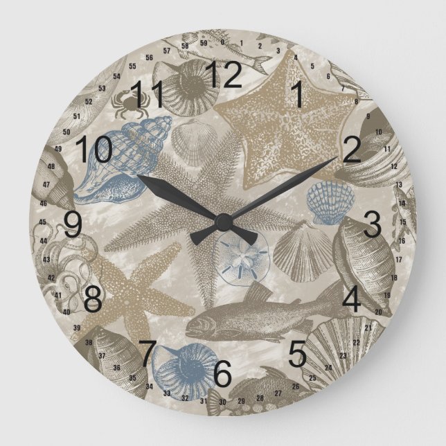 Reloj Redondo Grande Día de la playa (Anverso)