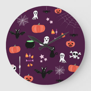 Reloj Redondo Grande Día de las Brujas