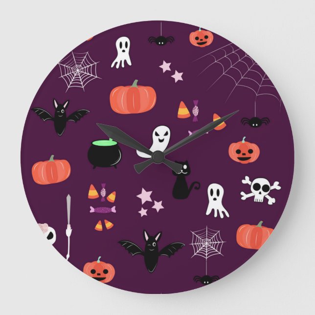 Reloj Redondo Grande Día de las Brujas (Anverso)