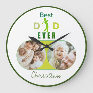 Reloj Redondo Grande Día del mejor padre de familia moderna