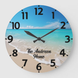 Reloj Redondo Grande Día En La Playa