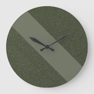 Reloj Redondo Grande Diagonal Moss Green Wall Clock