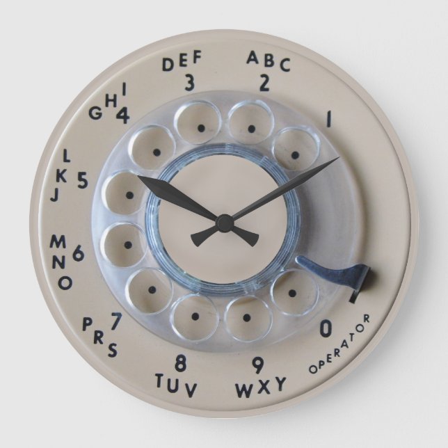 Reloj Redondo Grande Dial rotatorio retro del teléfono (Anverso)