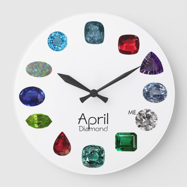 Reloj Redondo Grande Diamante, April Birthstone (Anverso)