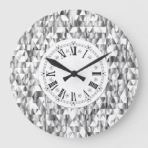 Diamante luce falso brillo plateado Numeración rom