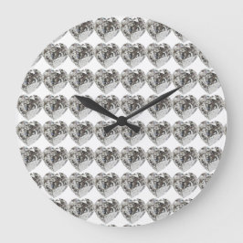 Reloj Redondo Grande Diamond Heart