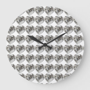 Reloj Redondo Grande Diamond Heart