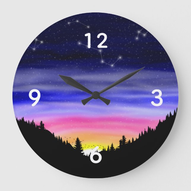 Reloj Redondo Grande Diamond Night Large Clock (Anverso)