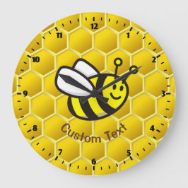 Reloj Redondo Grande Dibujo de abeja melífera