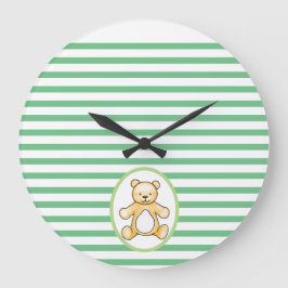 Reloj Redondo Grande Dibujo de osito de peluche vintage