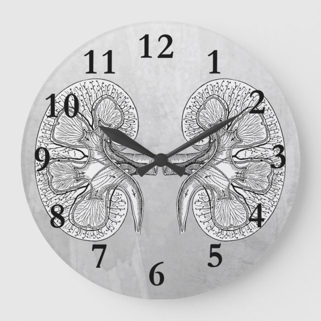 RELOJ REDONDO GRANDE DIBUJO DE RIÑÓN 2 (Anverso)