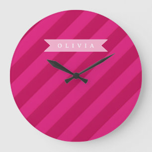 Reloj Redondo Grande Dibujo Personalizado Divertido Lindo Moderno Raya