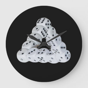 Reloj Redondo Grande Dice de ilusión óptica