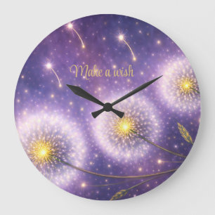 Reloj Redondo Grande diente de león de deseos sueños flores de deseos