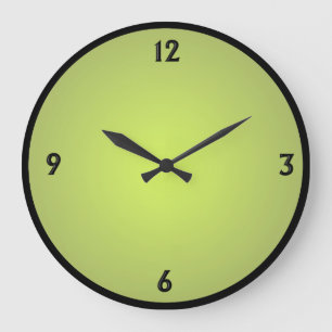 Reloj Redondo Grande Digito de cuatro colores amarillo brillante