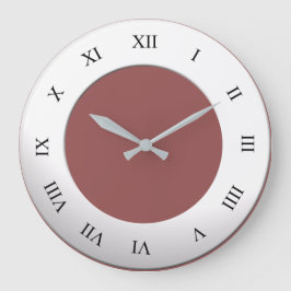 Reloj Redondo Grande Dígitos romanos sobre cuadros blancos en cualquier