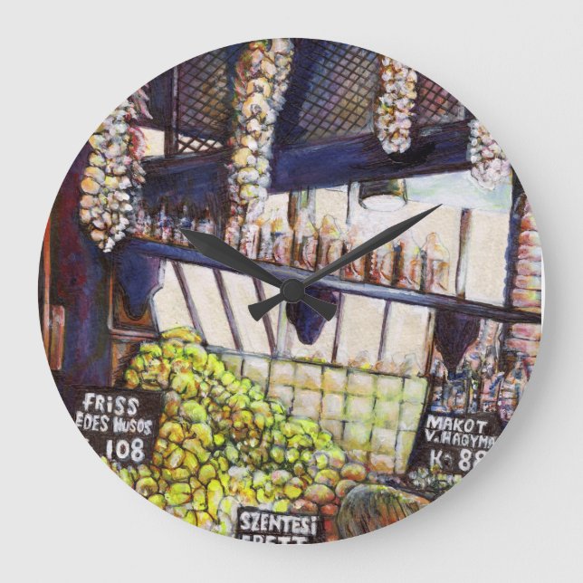 Reloj Redondo Grande Dimensiones de la curiosidad (Anverso)