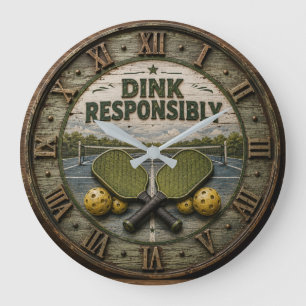 Reloj Redondo Grande Dink Responsibly Pickleball Paddle 