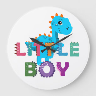 Reloj Redondo Grande Dino de niño pequeño