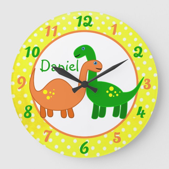Reloj Redondo Grande Dinosaurios (Anverso)
