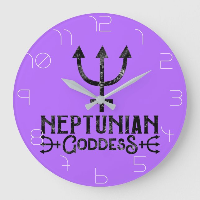 Reloj Redondo Grande Diosa Neptuniana Astrología Esotérica Neptuno (Anverso)