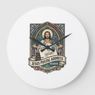 Reloj Redondo Grande Dirección Postal de Jesús Cielo Dirección Postal d