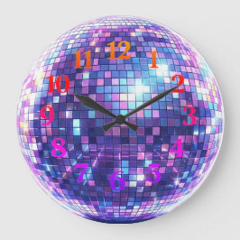 Reloj Redondo Grande Disco Ball Wall Clock | Customizable 