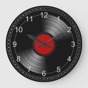 Reloj Redondo Grande Disco de vinilo 2