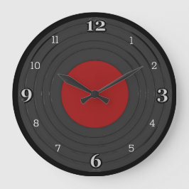 Reloj Redondo Grande Disco de vinilo del rollo de la roca N