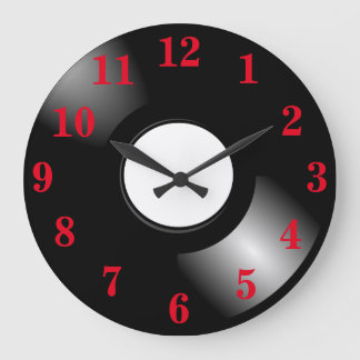 Reloj Redondo Grande Disco de vinilo LP
