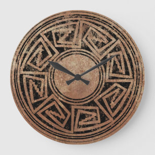 Reloj Redondo Grande Diseño 2 del nativo americano