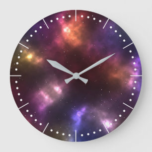 Reloj Redondo Grande Diseño abstracto de constelaciones del espacio cós