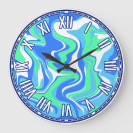 Reloj Redondo Grande Diseño abstracto - Inspirado en el océano