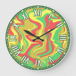 Reloj Redondo Grande Diseño abstracto - Inspirado en otoño