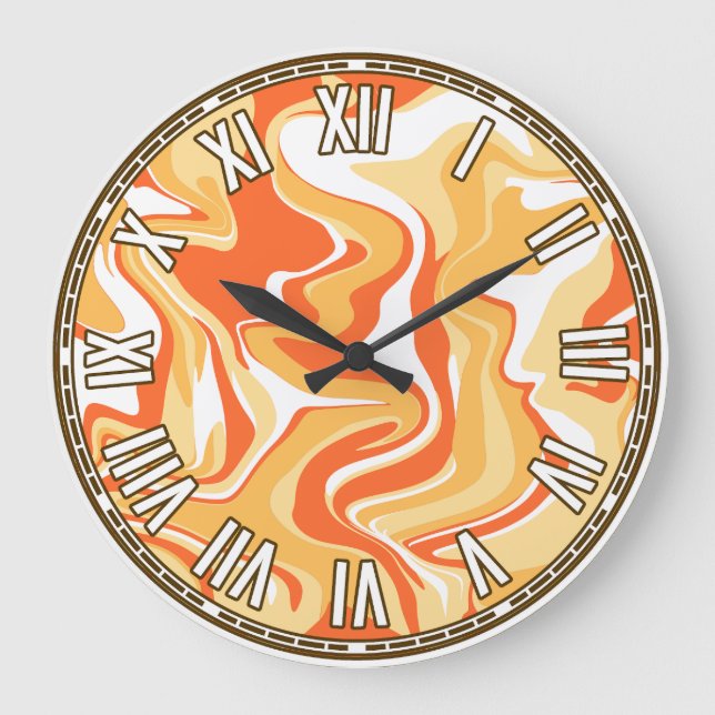 Reloj Redondo Grande Diseño abstracto - Inspirado en postre (Anverso)