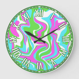 Reloj Redondo Grande Diseño abstracto - Inspirado en primavera
