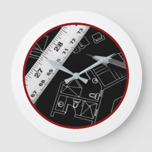 Reloj Redondo Grande Diseño arquitectónico moderno en bloques decorat