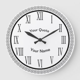 Reloj Redondo Grande Diseño de anillos ondulados con números romanos ve