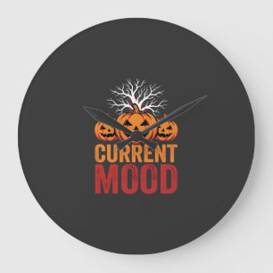 Reloj Redondo Grande Diseño de árbol de calabaza de estado de ánimo act