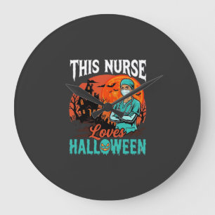 Reloj Redondo Grande Diseño de atención médica espeluznante de Hallowee