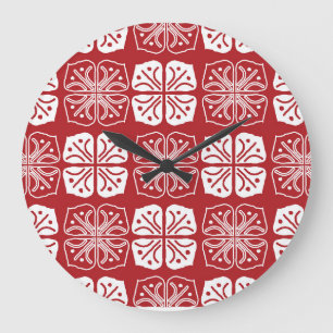 Reloj Redondo Grande Diseño de Batik Kawung Gurda en Indonesia