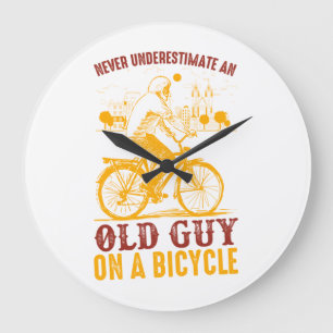 Reloj Redondo Grande Diseño de Bicicletas Antiguas   Bicicleta   nunca 