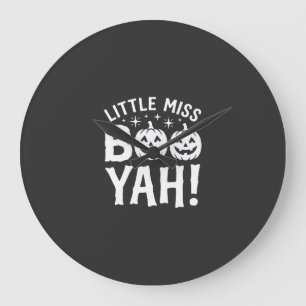 Reloj Redondo Grande Diseño de calabaza de Halloween Little Miss Booyah