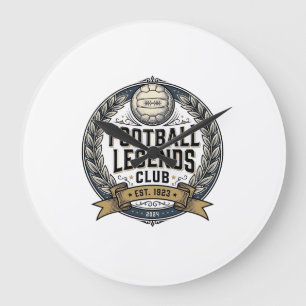 Reloj Redondo Grande Diseño de camiseta de fútbol vintage del club Foot