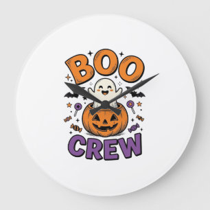 Reloj Redondo Grande Diseño de camiseta de Halloween de calabaza fantas