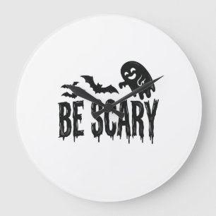 Reloj Redondo Grande Diseño de camiseta de Halloween de murciélago fant