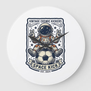 Reloj Redondo Grande Diseño de camiseta de signo de paz de fútbol de as