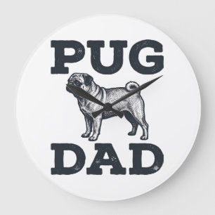 Reloj Redondo Grande Diseño de camiseta para amante de perros con graba